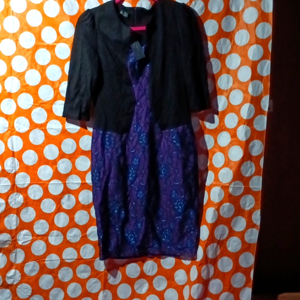 Blue purple and black dress